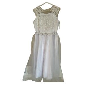 Angels White Sleeveless Scoop Neck Sundress